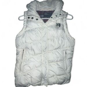 American Eagle Outfitters Quilted White Vest